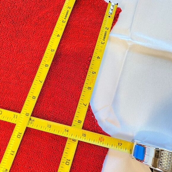 Liz Claiborne Collection Red Sleeveless Silk Blend Sweater Vest Top L - Picture 9 of 10